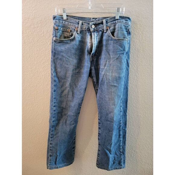 Levi's 505 Men's Blue Mid Rise Zip Fly Denim Jeans Size 30x32 - Picture 1 of 3
